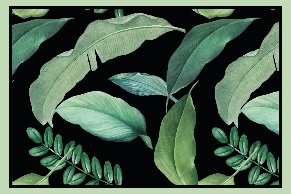 Leaf motif creation placemats - TenStickers