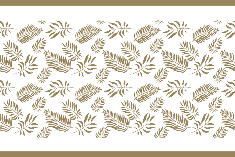 Elegant leaf inspiration placemats - TenStickers