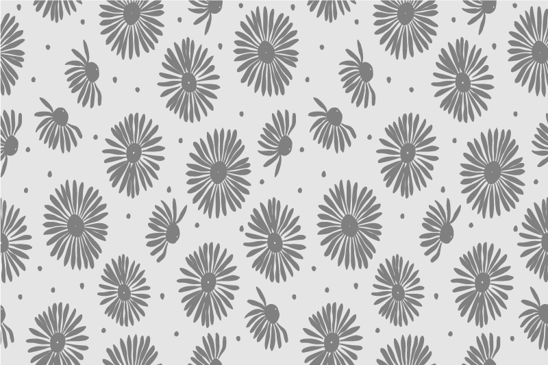 Warm grey tones flowers modern placemats - TenStickers