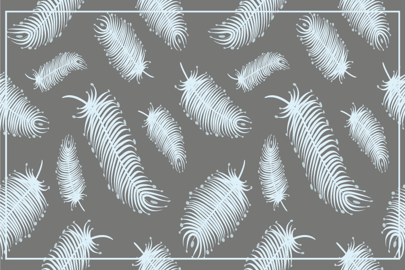 Feather pattern background placemats - TenStickers