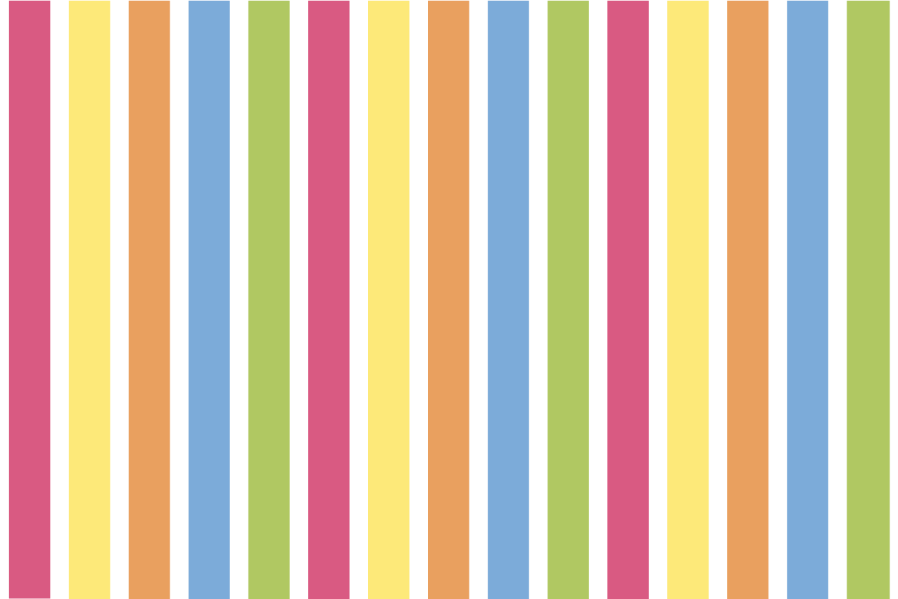 Modern placemats colorful striped design - TenStickers