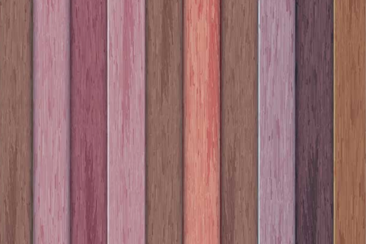 Wooden texture gray and pink colours placemats - TenStickers
