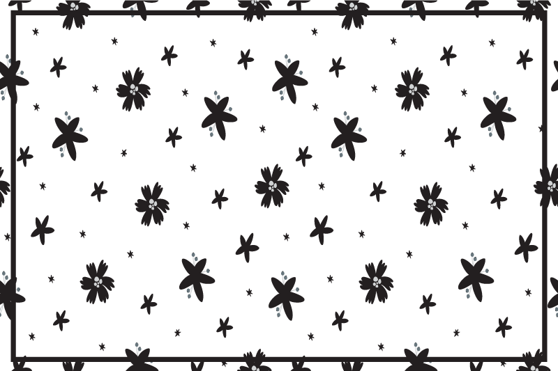 Floral decorated surface placemats - TenStickers