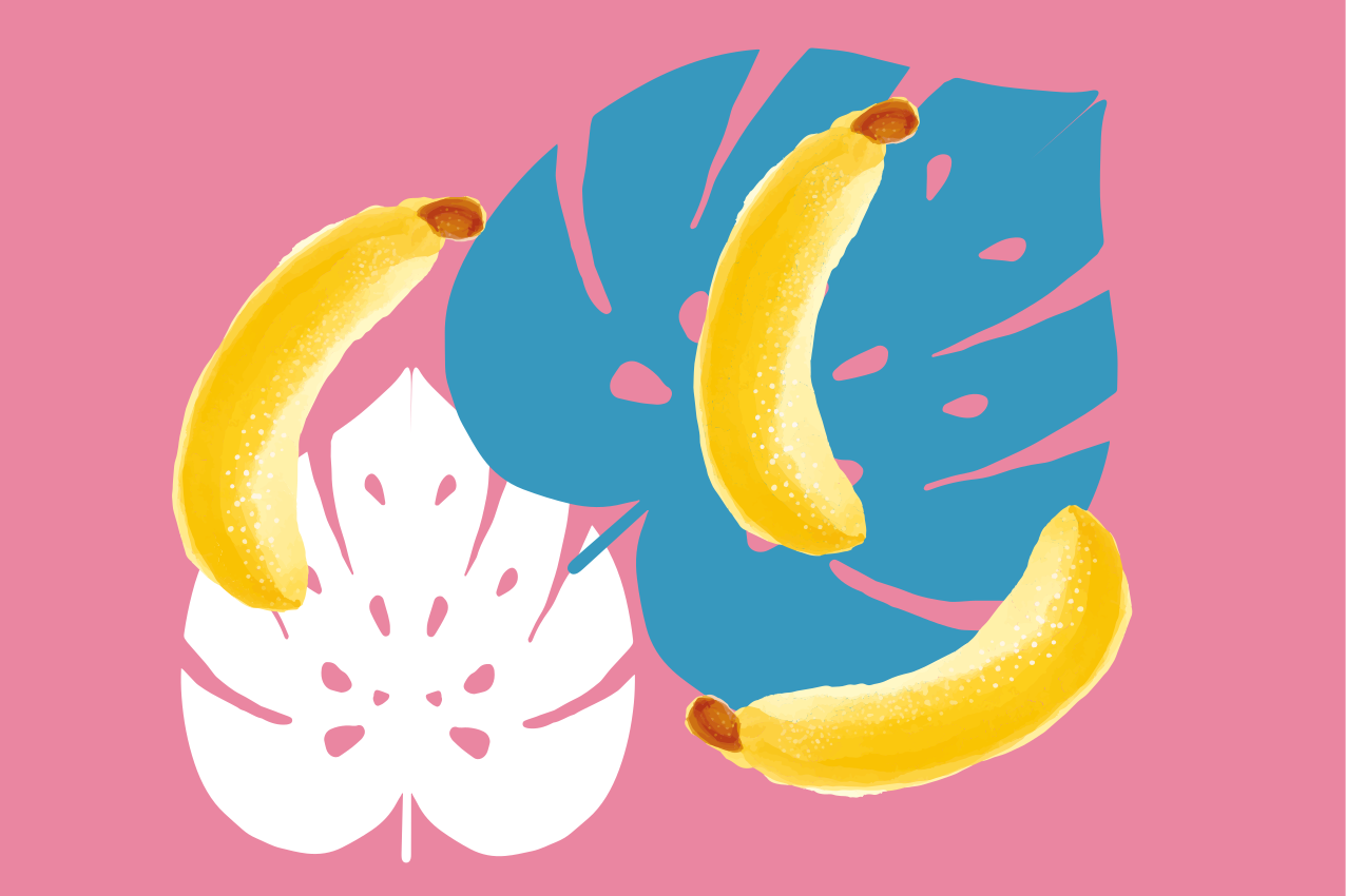 Children placemats tropical banana design - TenStickers