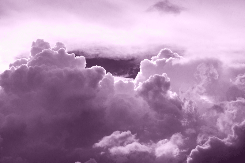 Placemats clouds in purple - TenStickers