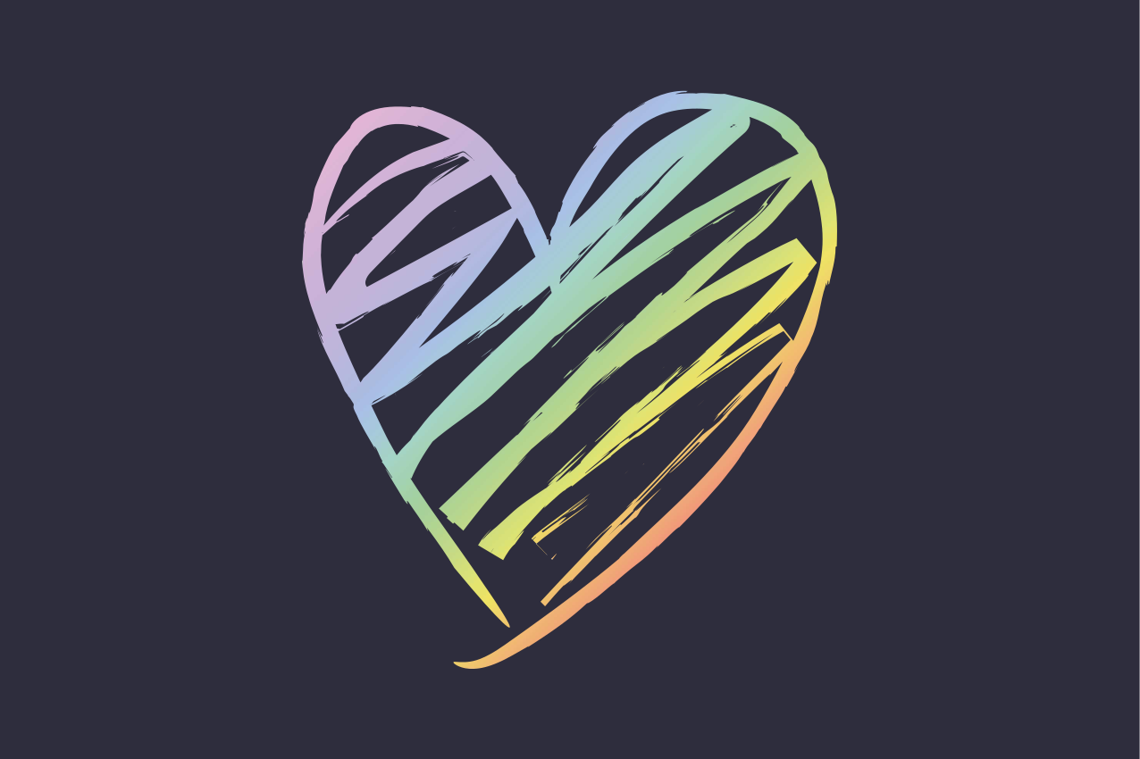 Original placemats colorful heart shape - TenStickers