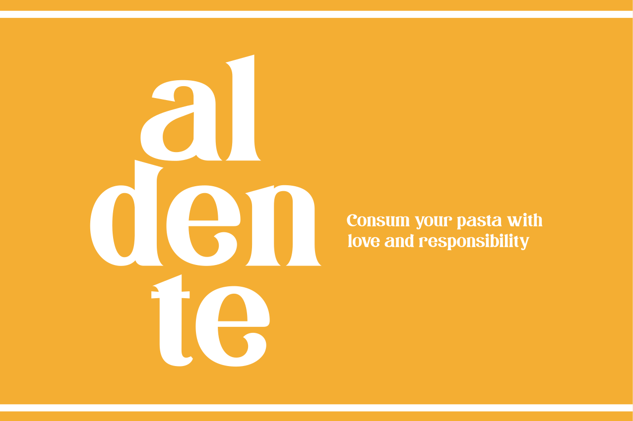 "Al dente" quote orange placemats - TenStickers