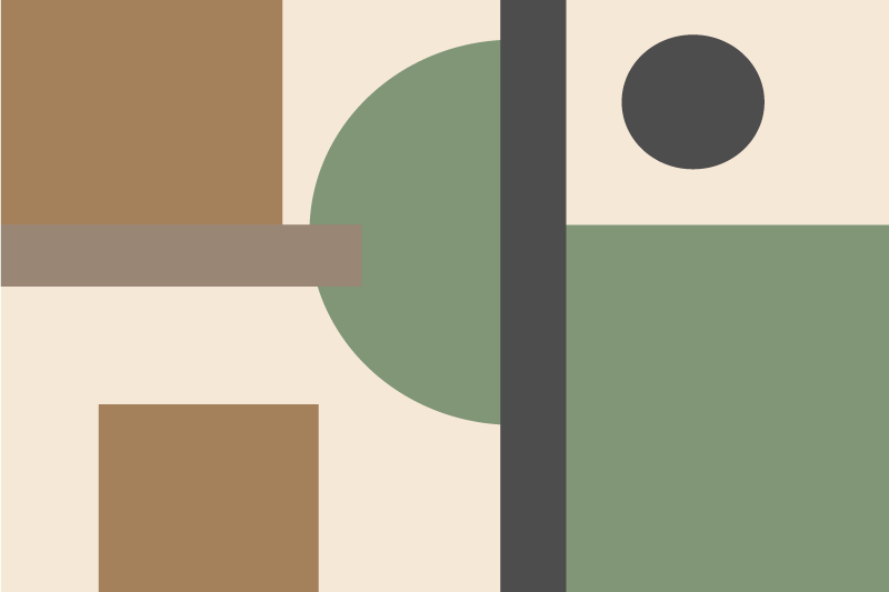 Natural colors geometric art modern placemats - TenStickers