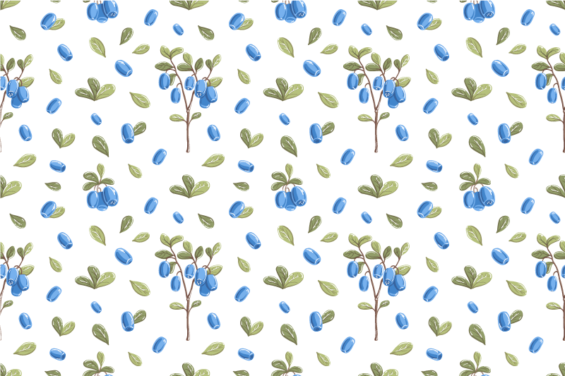 Botanical blue pattern placemats - TenStickers