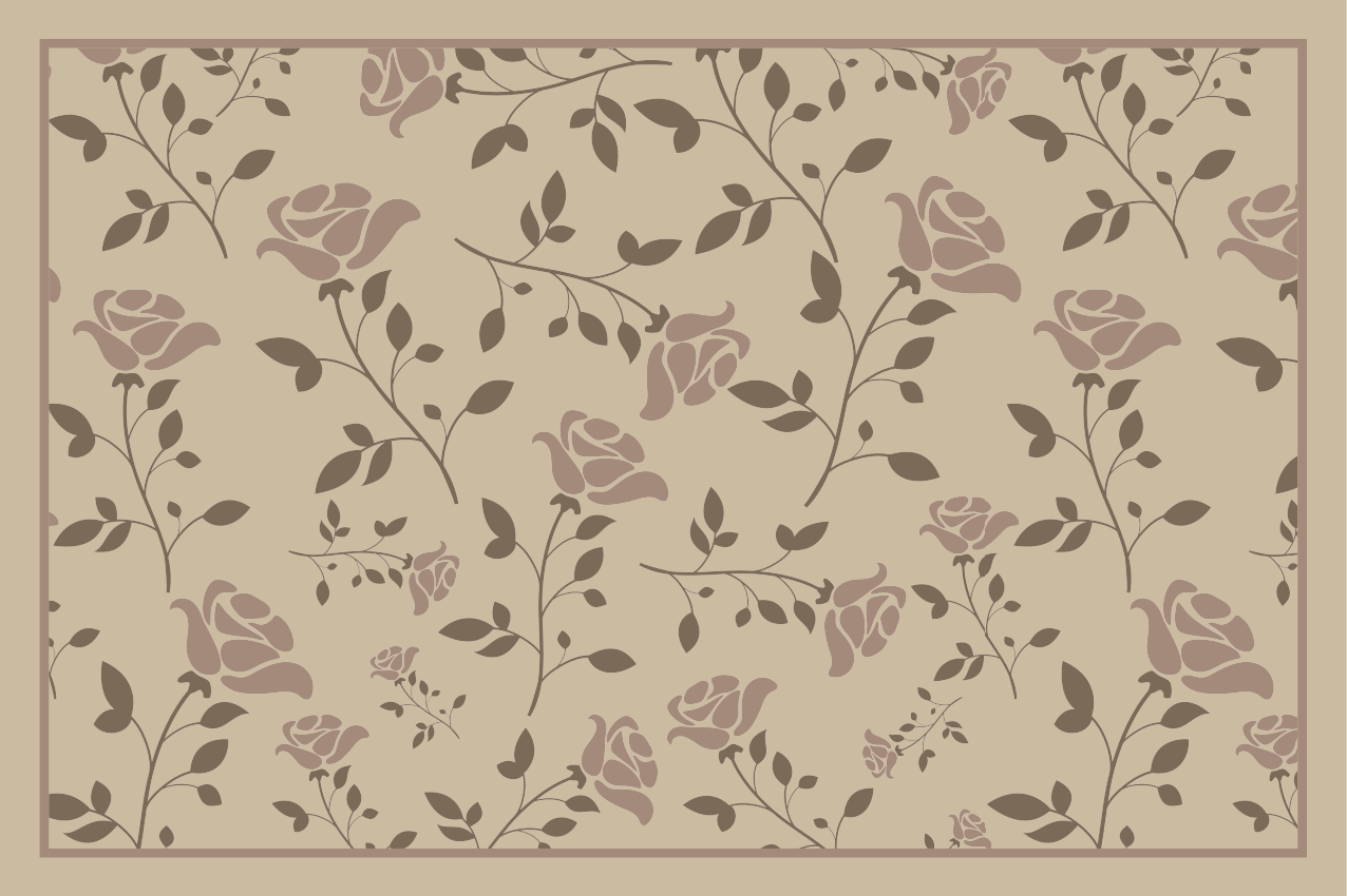 Floral botanical pattern placemats - TenStickers