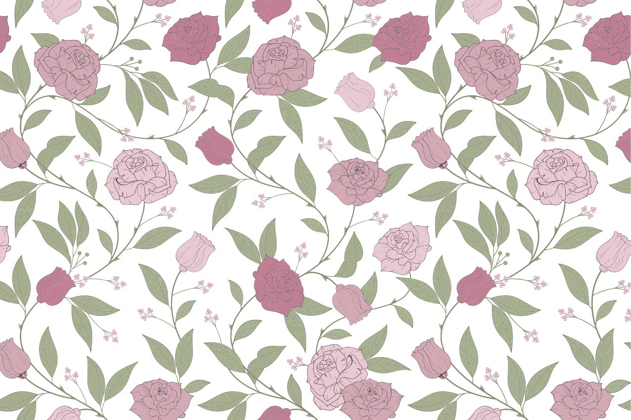 Original placemats floral elegant design - TenStickers
