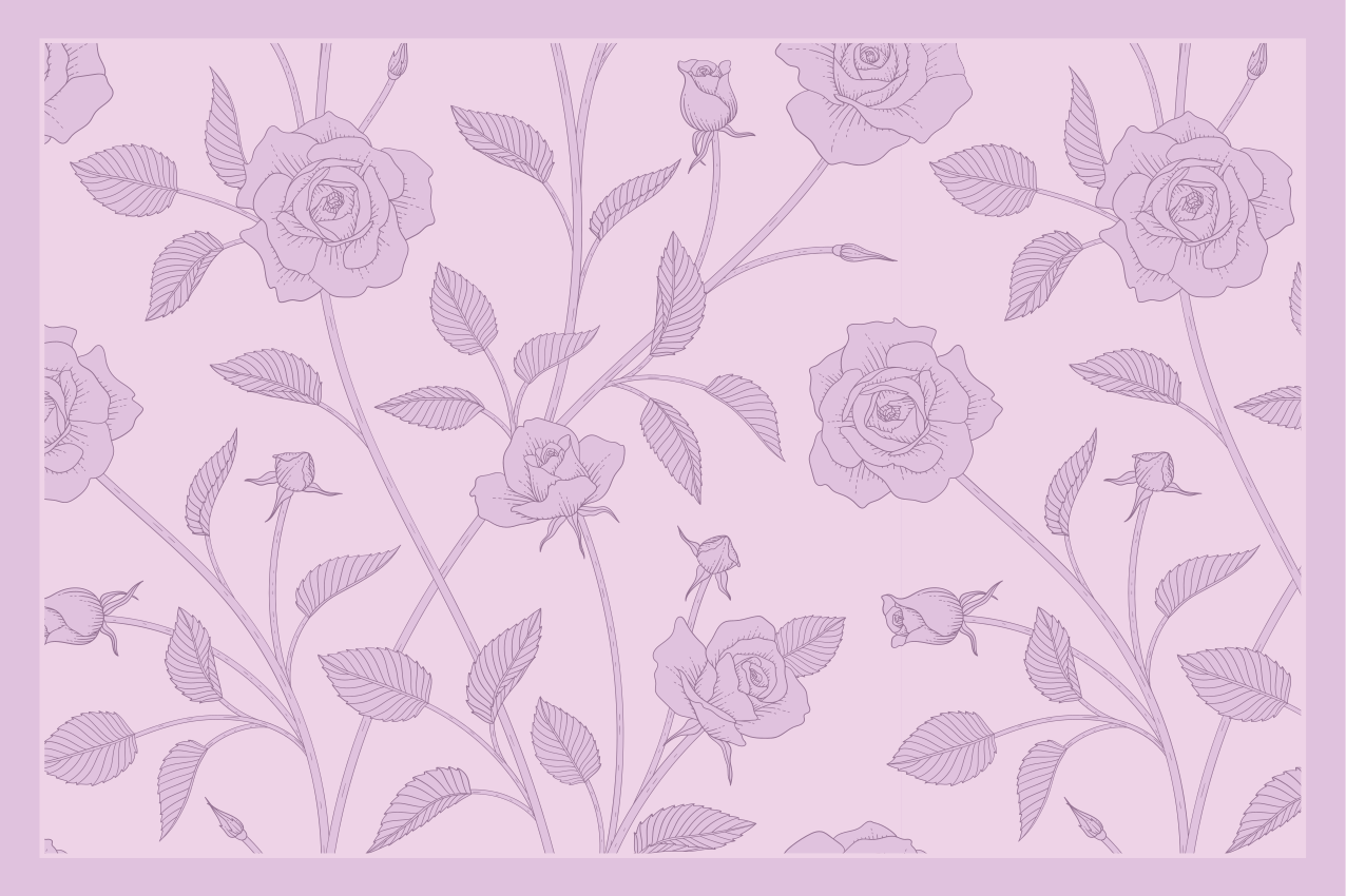 Placemat elegant rose design - TenStickers