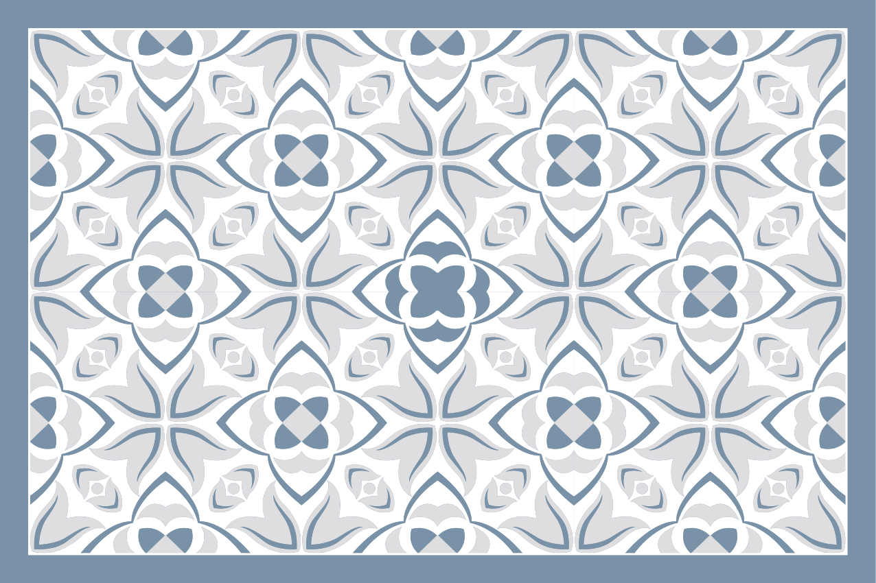 Placemat intricate floral design - TenStickers