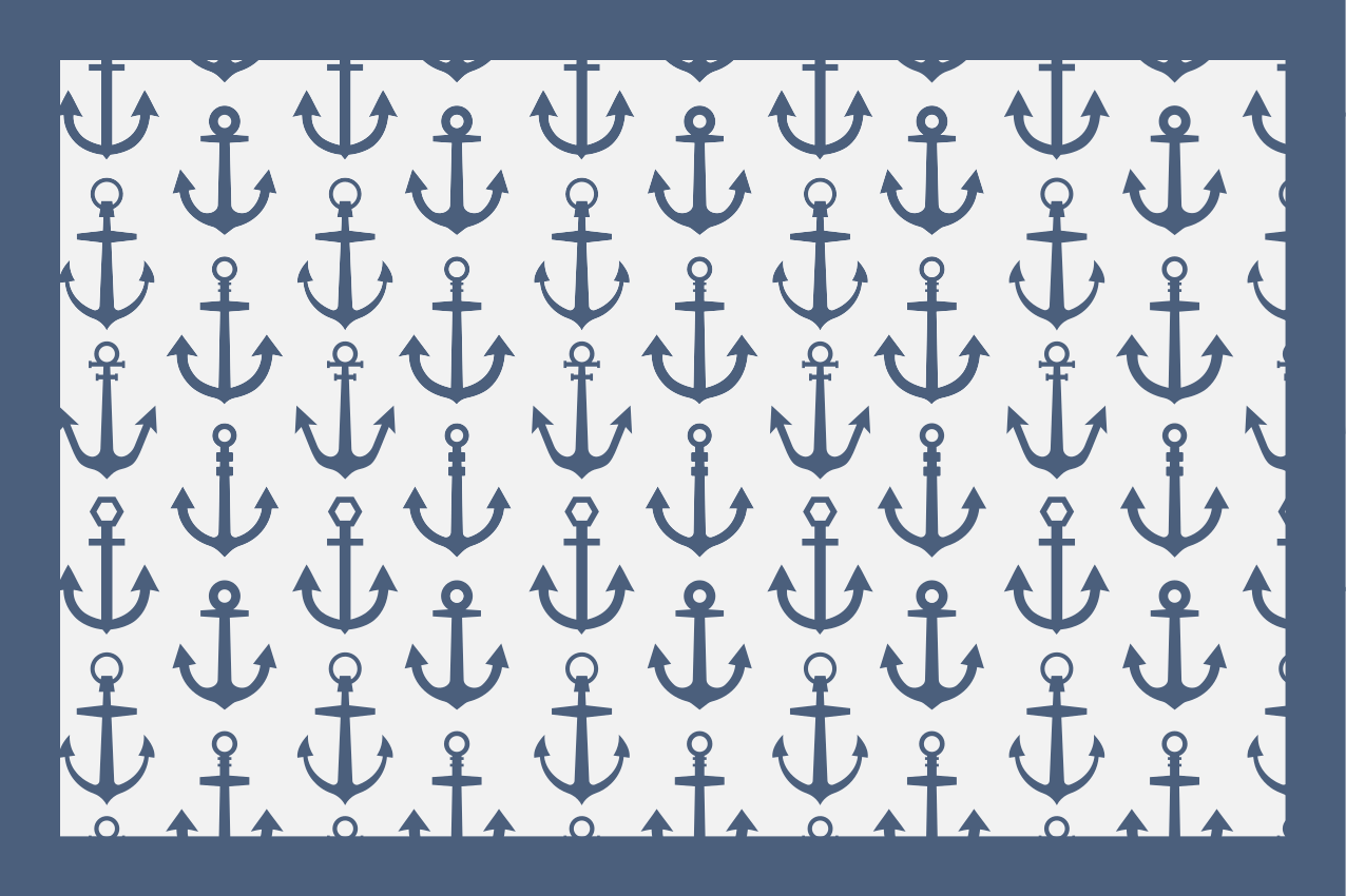 Original placemats with anchor pattern design - TenStickers