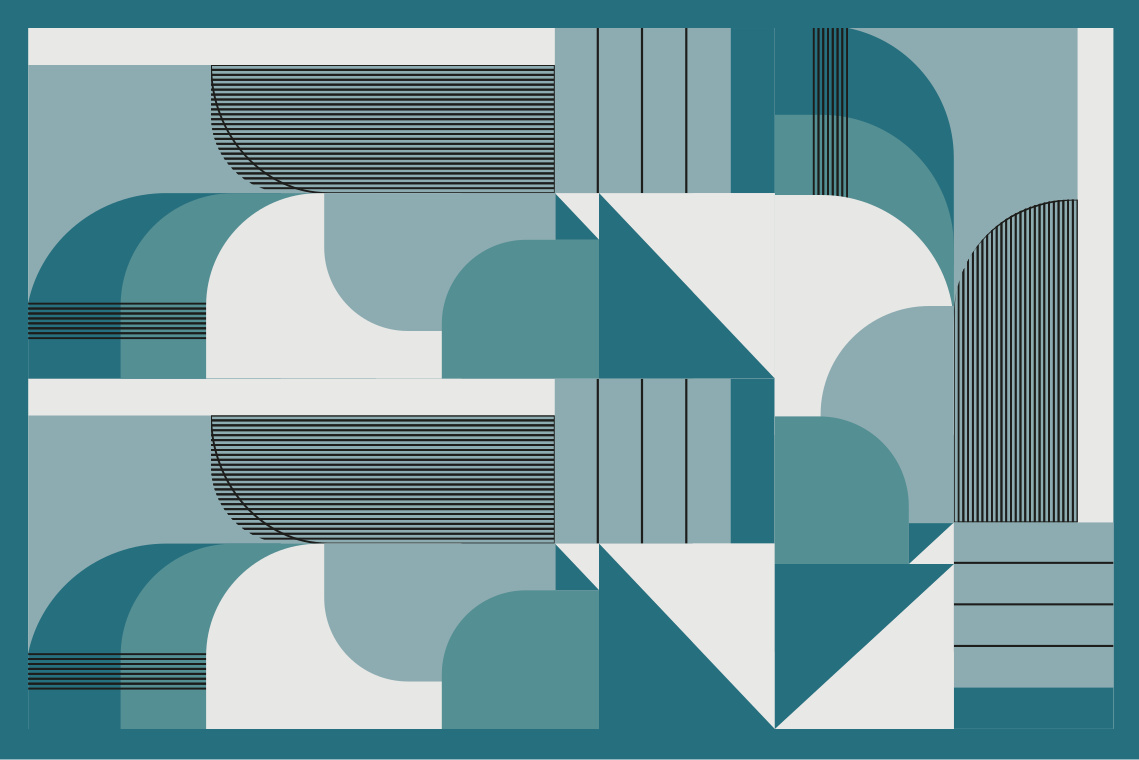 Blue geometric urban design original placemats - TenStickers