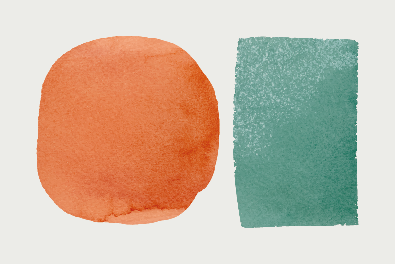 Abstract color blots placemats - TenStickers