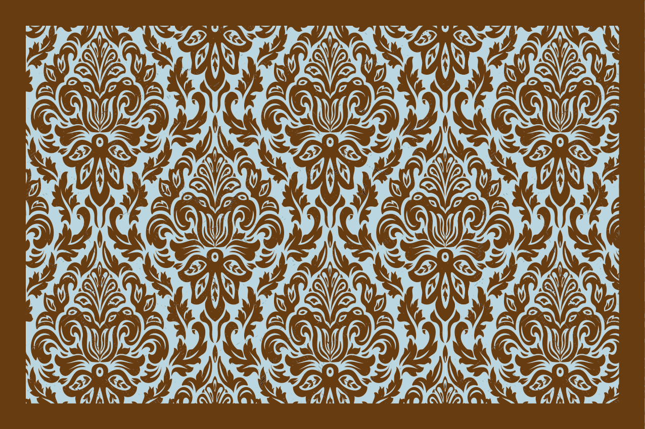 Placemat intricate flower emblem design - TenStickers