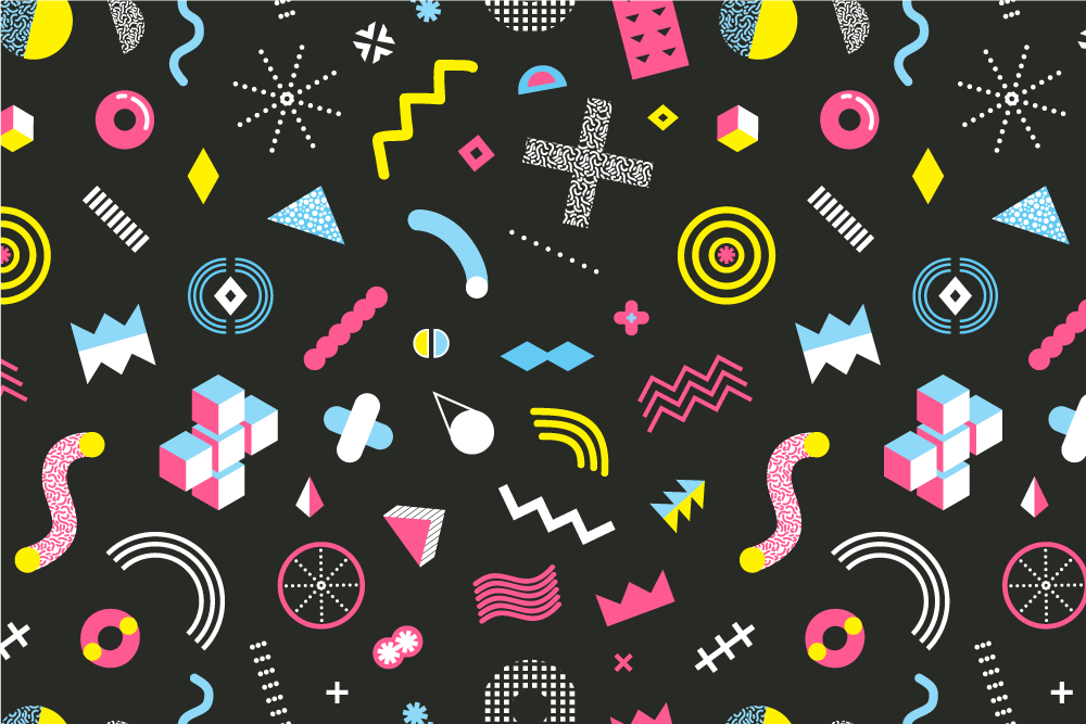 Original placemats with colorful geometric shapes - TenStickers