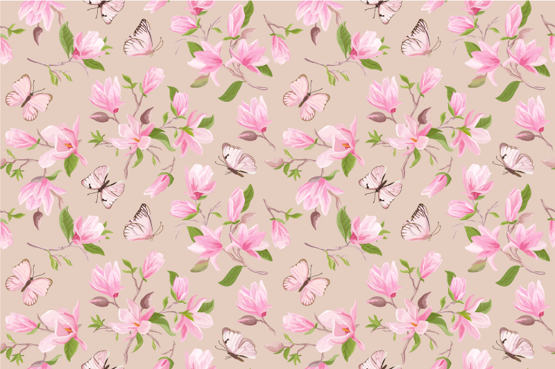 Original placemats butterfly floral design - TenStickers