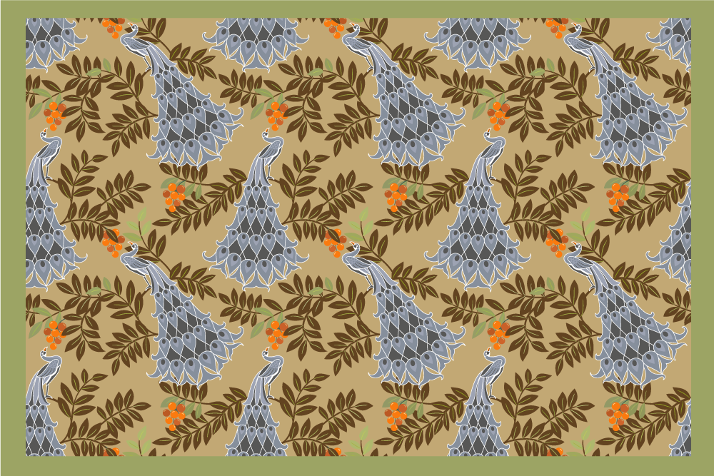 Personalised placemats floral motif table setting - TenStickers