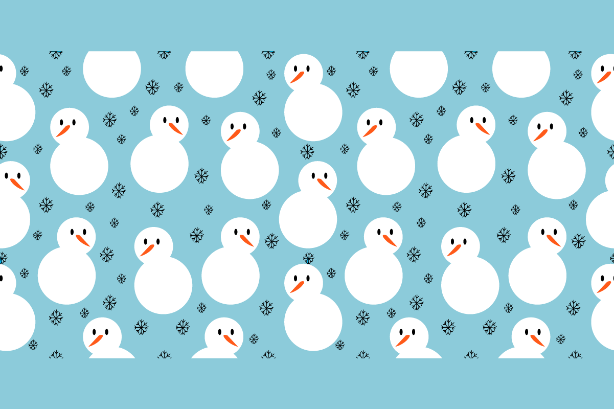 Christmas placemats snowman winter design - TenStickers