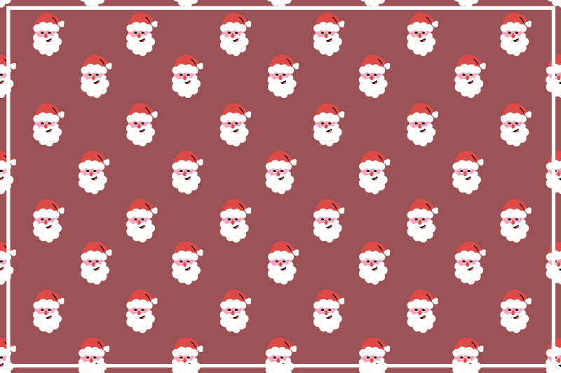 Christmas placemats santa face design - TenStickers