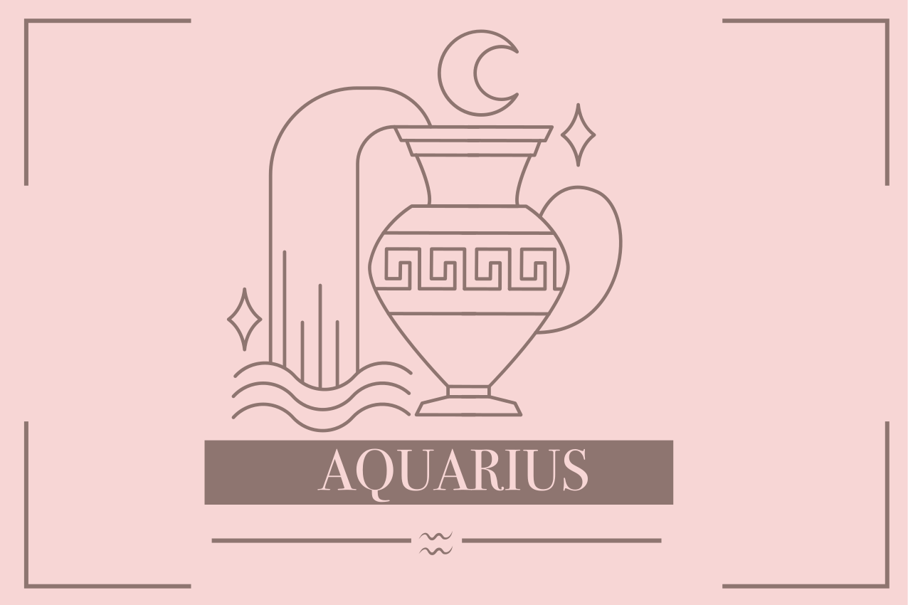 Aquarius  zodiac sign design home placemats - TenStickers