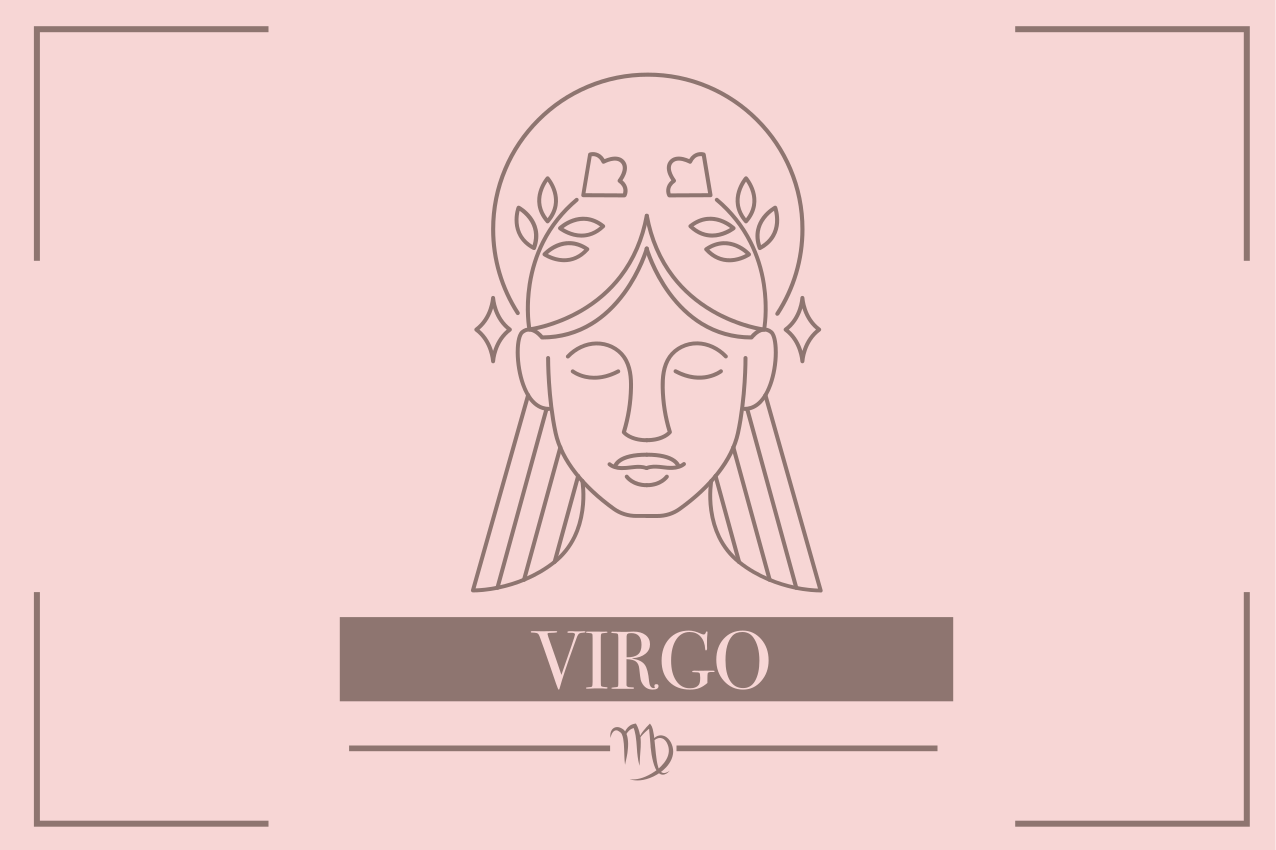Virgo pink card zodiac sign home placemats - TenStickers