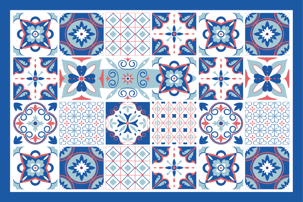 Placemat intricate tile design - TenStickers