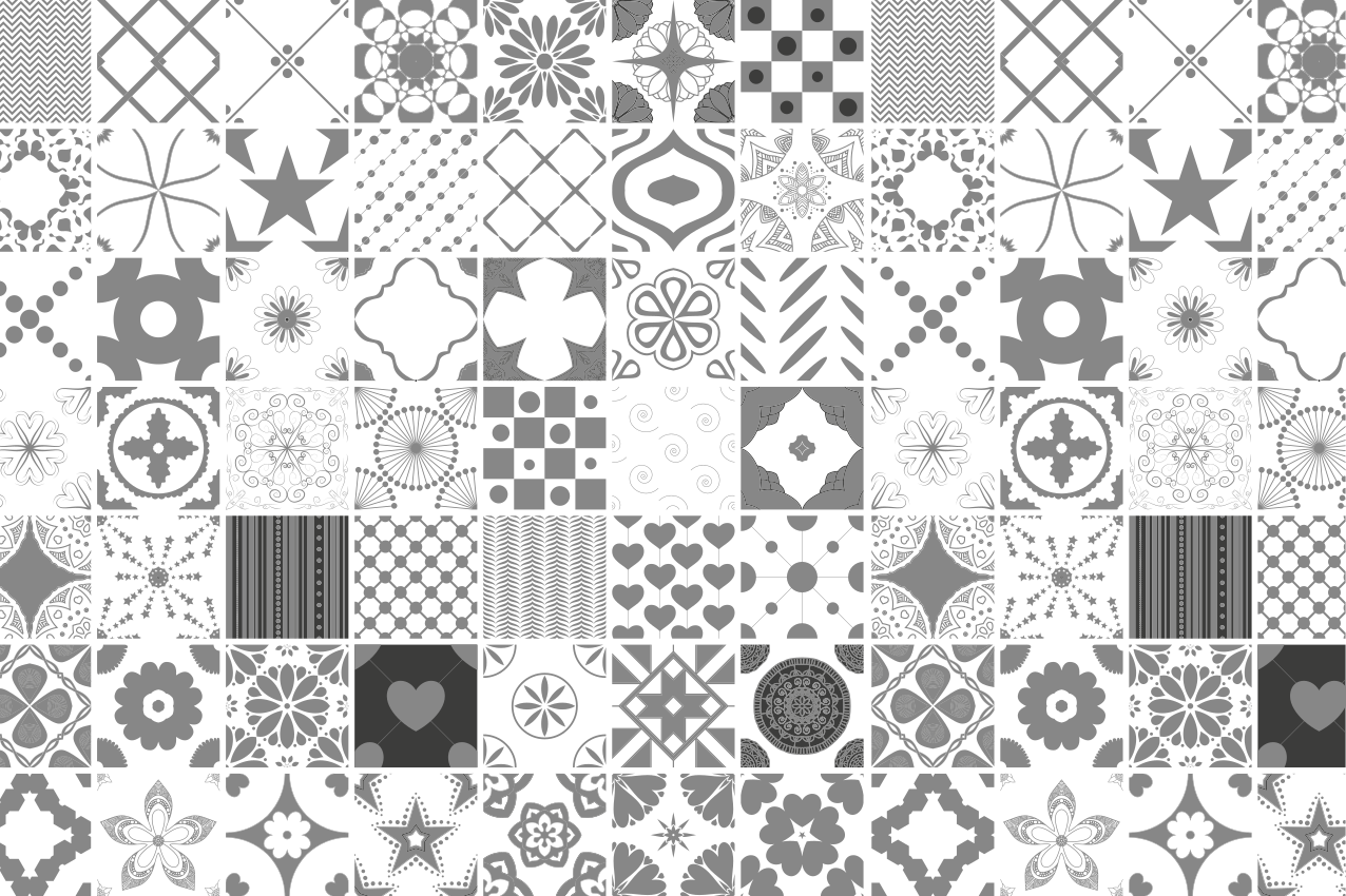 Placements patterned monochrome texture placemats - TenStickers