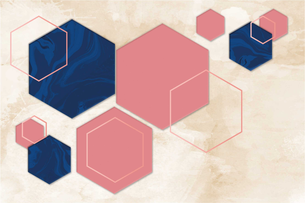 Modern placemats with hexagonal shape designs - TenStickers