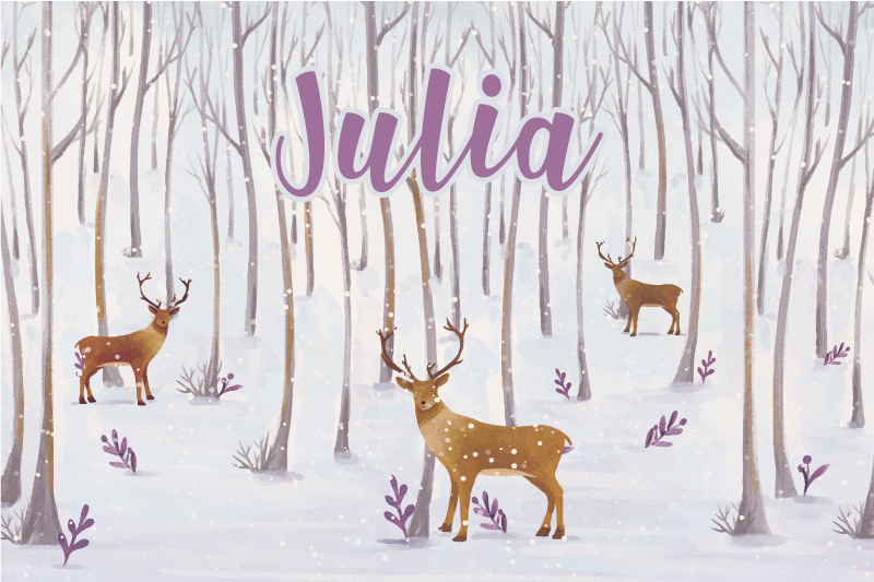 Scandinavian winter forest animals  placemats - TenStickers