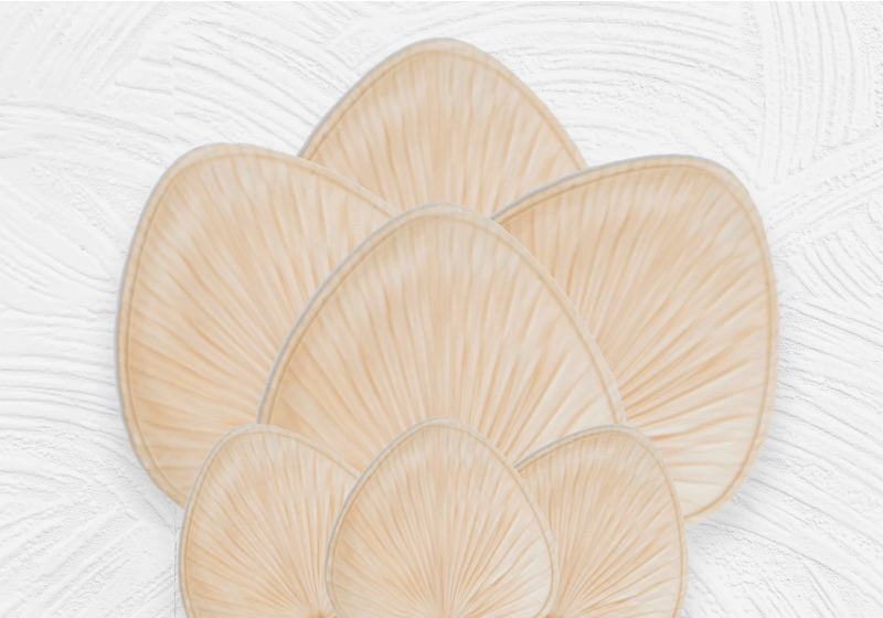 Leaf patterned surface placemats - TenStickers