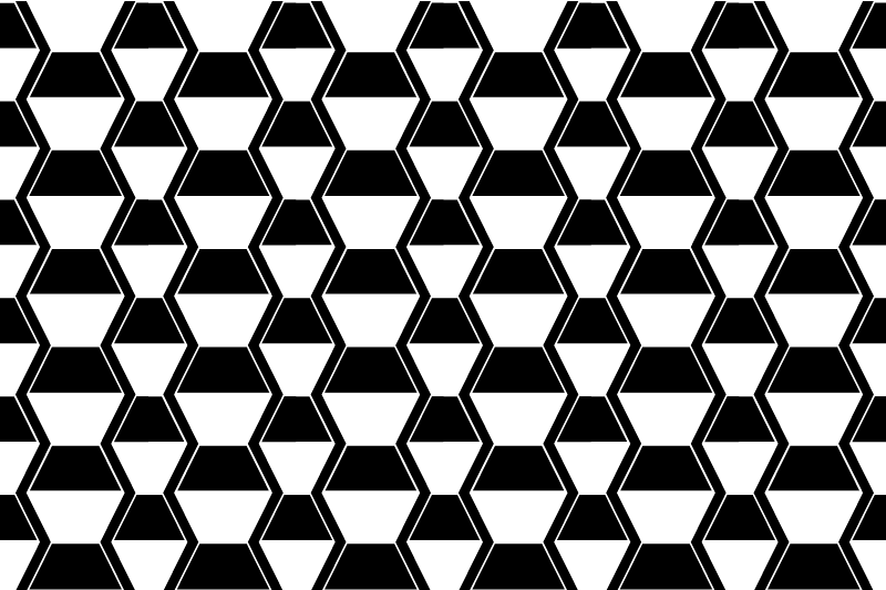 Black white hexagons textured placemats - TenStickers