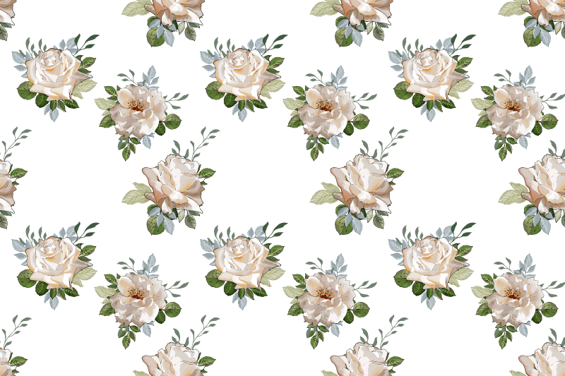 Cosmopolitan-style big flowers design placemats - TenStickers