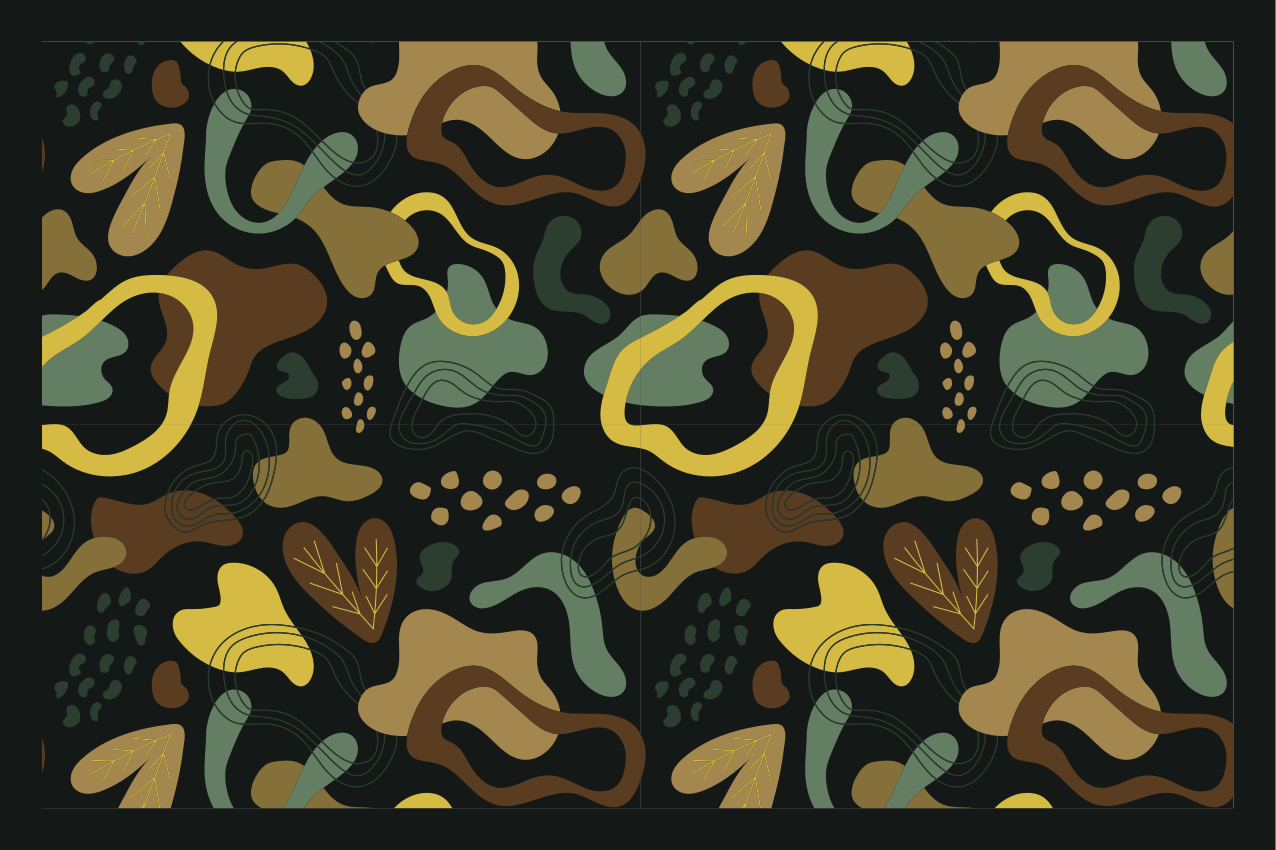 Abstract art yellow and brown design placemat - TenStickers