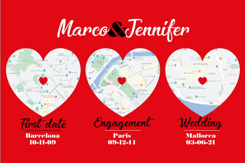 Special moments locations original placemats - TenStickers