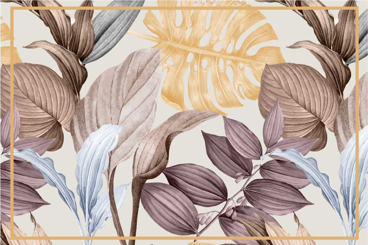 Tropical plants XXL home placemats - TenStickers