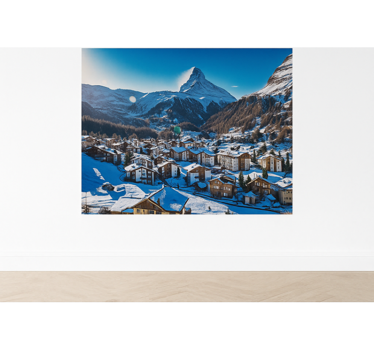 Oeschinen Lake, Switzerland mountain wall mural - TenStickers