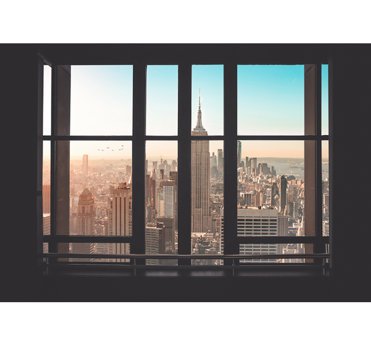 Sunny morning in New York skyline 3d wallpaper - TenStickers