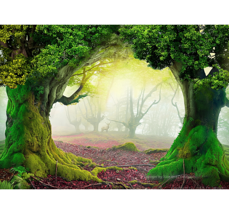 Nature wall mural eternal forest gateway - TenStickers