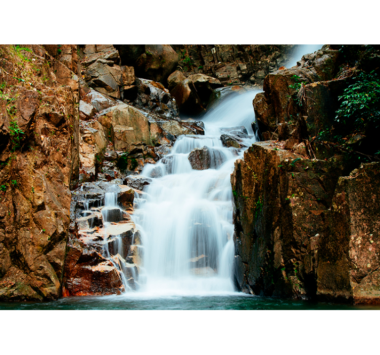 Cascading Waterfall waterfall mural - TenStickers