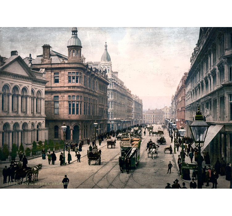 Belfast city photo wall mural - TenStickers