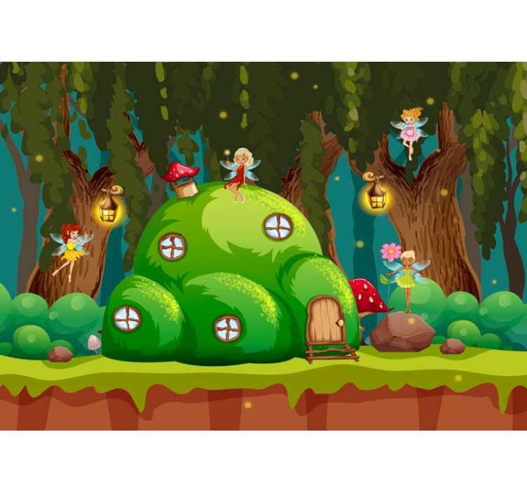 Fairy Enchanted Forest fantasy wall mural - TenStickers