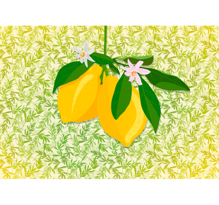 Flower mural lemon blossom bloom - TenStickers