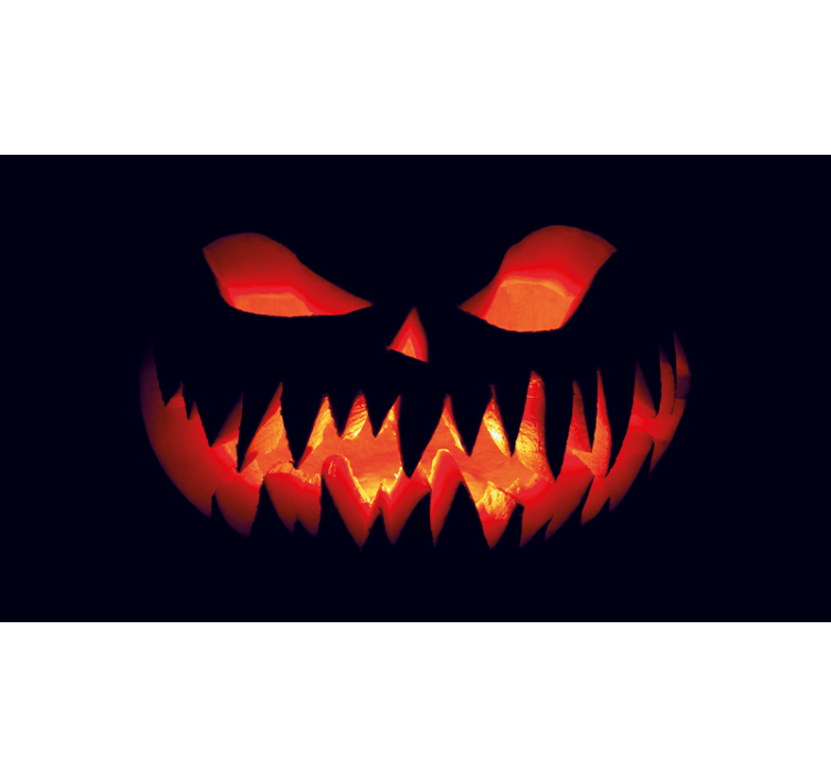 Scary pumpkin modern wall mural - TenStickers