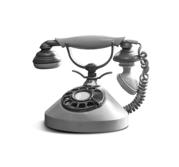 Retro telephone close-up mural for living room - TenStickers