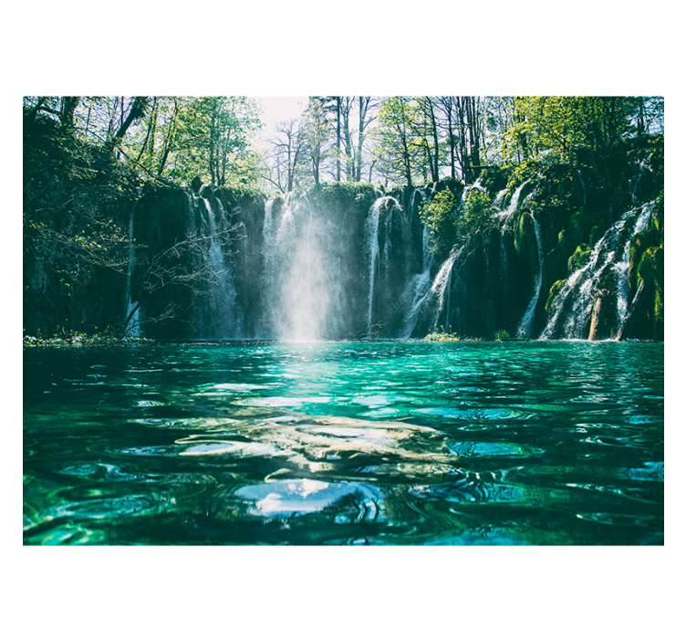 Vibrant waterfall vista waterfall mural - TenStickers