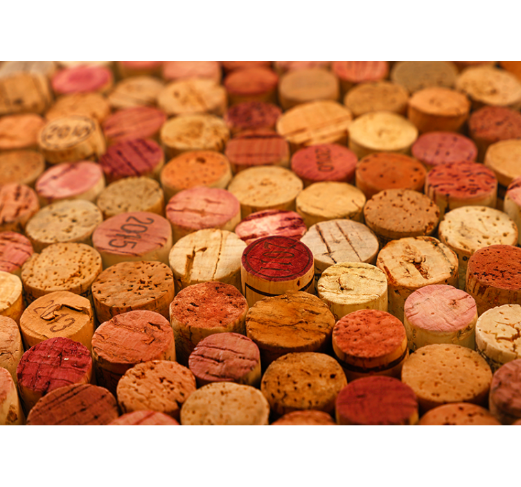 Cork collection patterns wall mural - TenStickers