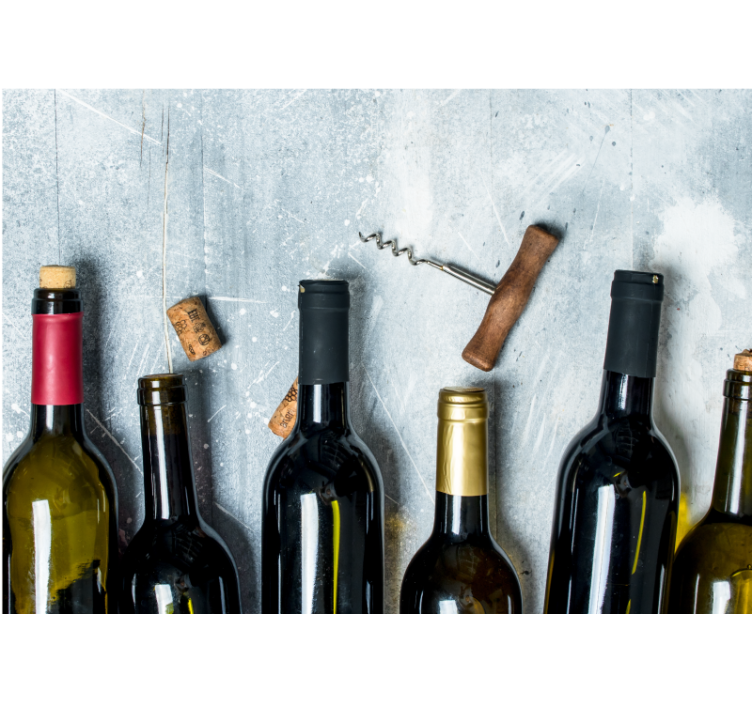 Wine Bottles Arrangement music mural - TenStickers